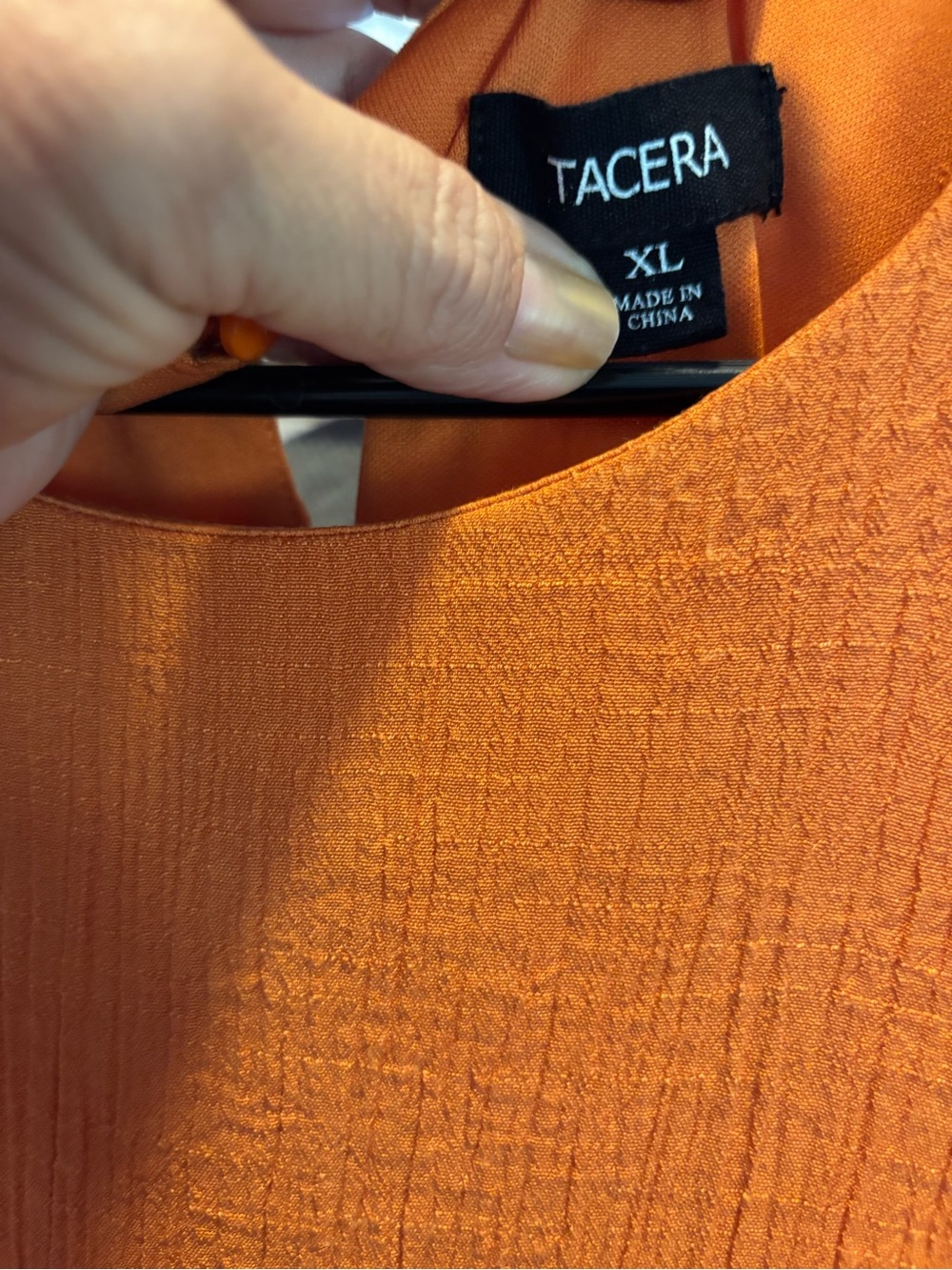 Tacera womens Orange Textured Dress